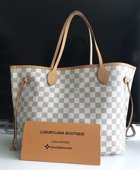 lv azur tote bag|Neverfull MM Damier Azur Medium Size Tote .